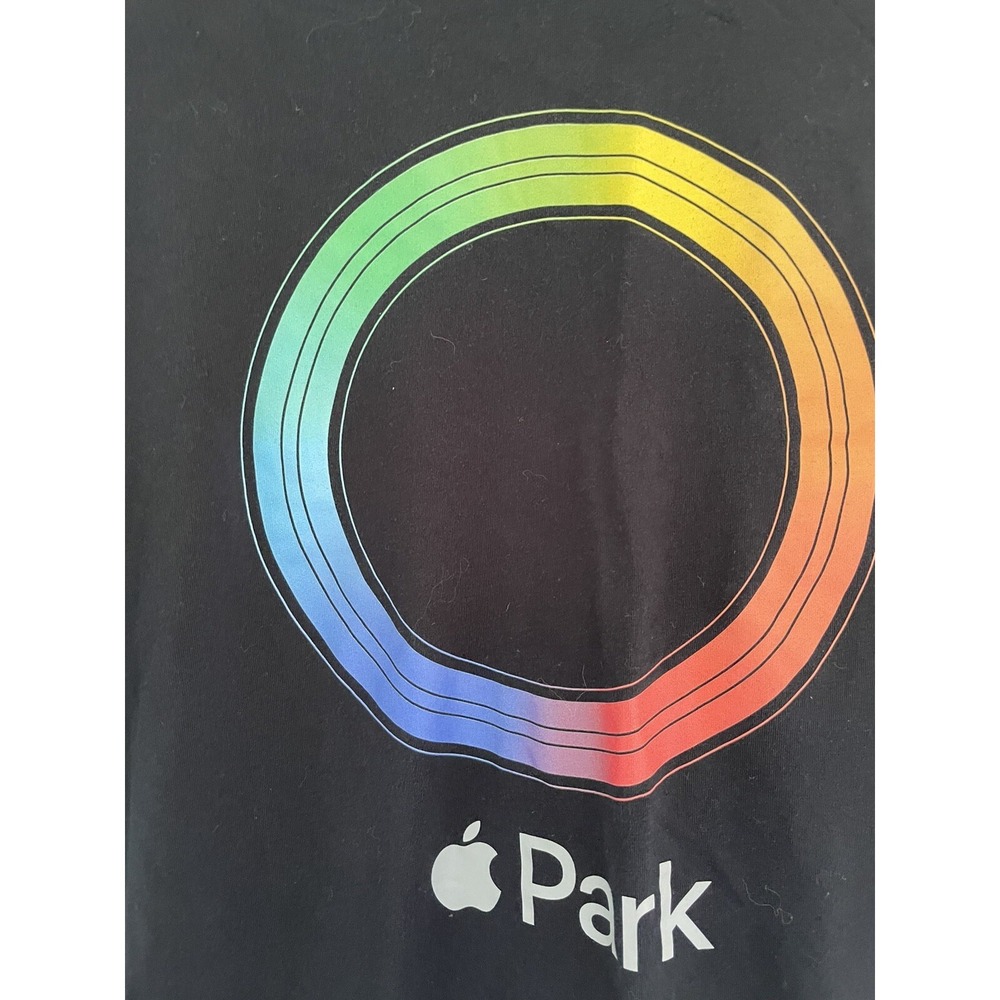 Apple Park T Shirt California 95014 Infinite Loop Rainbow Ring Women's Size M - Picture 5 of 7